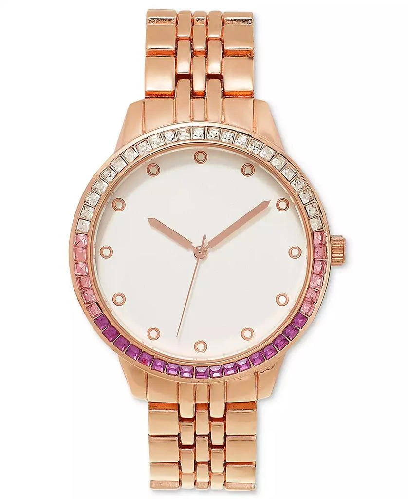 商品INC International|Women's Rose Gold-Tone Bracelet Watch 42mm, Created for Macy's,价格¥156,第1张图片