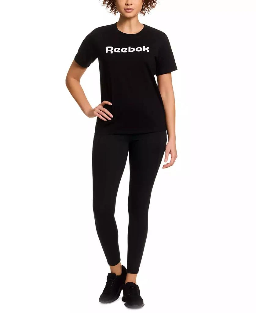 商品Reebok|Women's Cotton Logo-Graphic Crewneck T-Shirt,价格¥112,第2张图片详细描述