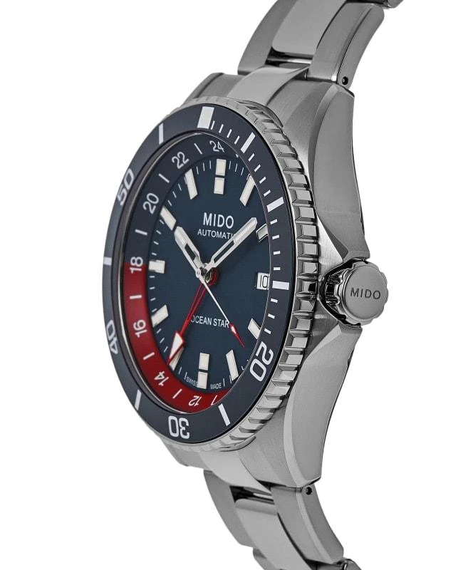 商品MIDO|Mido Ocean Star GMT Blue Dial Steel Men's Watch M0266291104100,价格¥8278,第3张图片详细描述