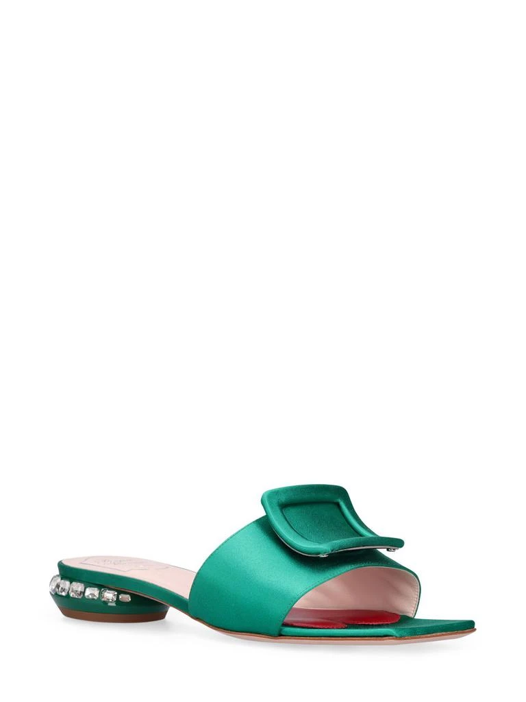 商品Roger Vivier|25mm Satin Flat Sandals,价格¥8210,第2张图片详细描述