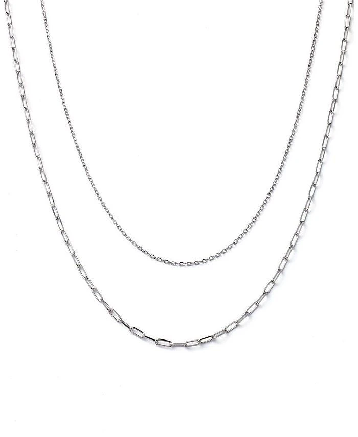 商品Ana Luisa|10K  White Gold Layered Necklace,价格¥2345,第1张图片