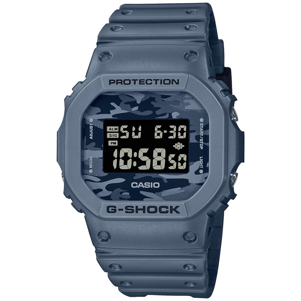 商品G-Shock|Men's Digital Blue Resin Strap Watch 43mm DW5600CA-2,价格¥730,第1张图片