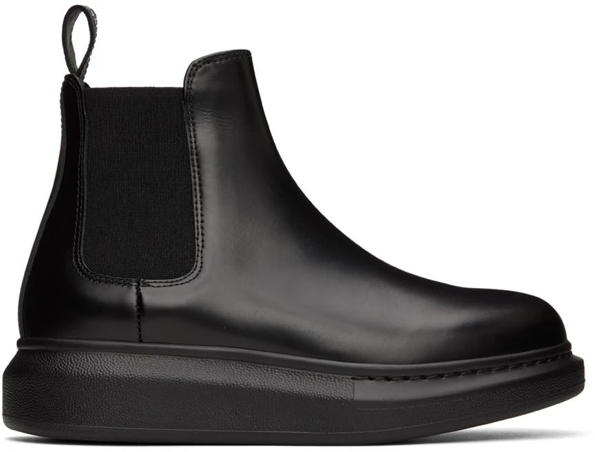 商品Alexander McQueen|Black Hybrid Chelsea Boots,价格¥4123,第1张图片