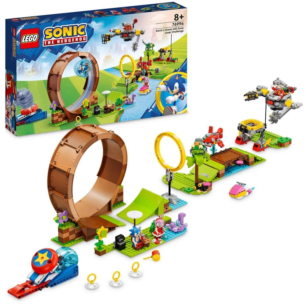 商品LEGO|LEGO Sonic the Hedgehog Sonic's Green Hill Zone Loop Challenge 76994,价格¥1042,第1张图片