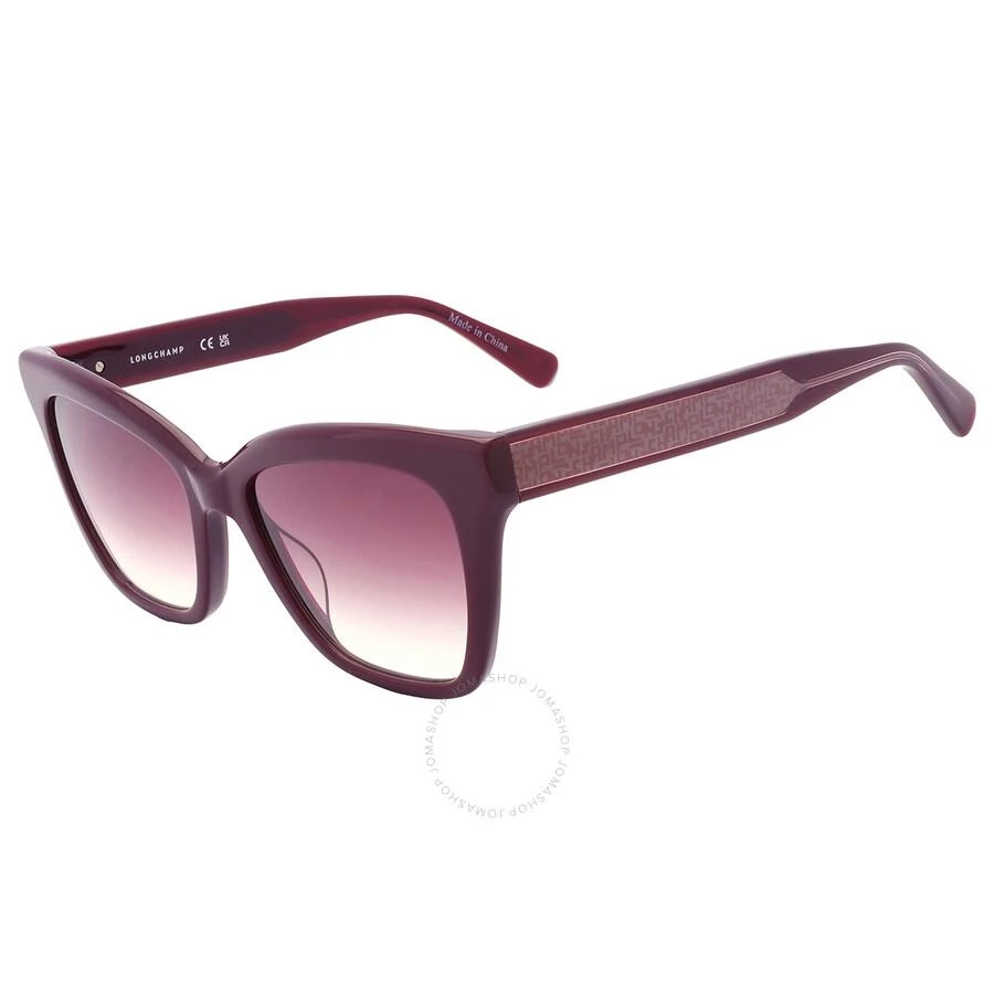 商品Longchamp|Burgundy Gradient Cat Eye Ladies Sunglasses LO699S 601 53,价格¥298,第3张图片详细描述