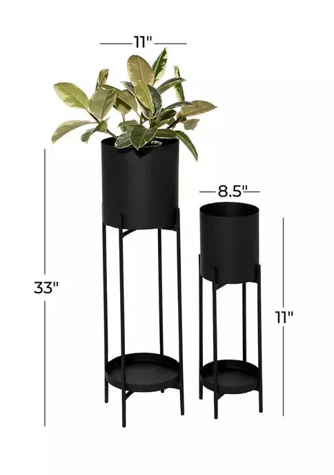 商品Monroe Lane|Lane Modern Metal Planter   Set Of 2,价格¥2095,第3张图片详细描述