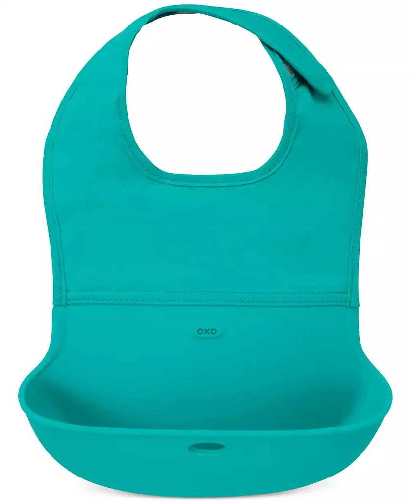 商品OXO|Tot 2-Pack Roll Up Bib in Grey/Teal,价格¥163,第3张图片详细描述