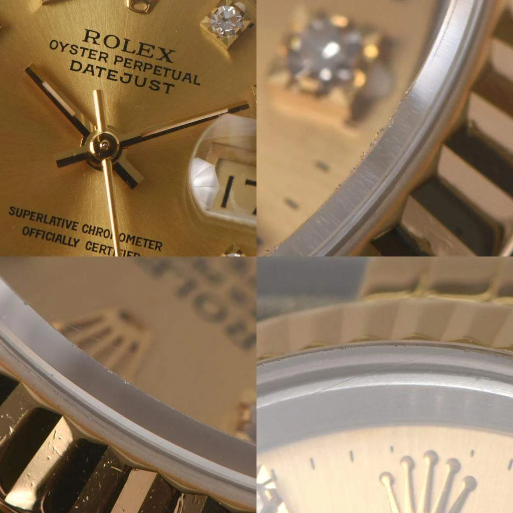 Rolex Champagne Diamonds 18K Yellow Gold And Stainless Steel Datejust 69173 Women's Wristwatch 26 mm 商品
