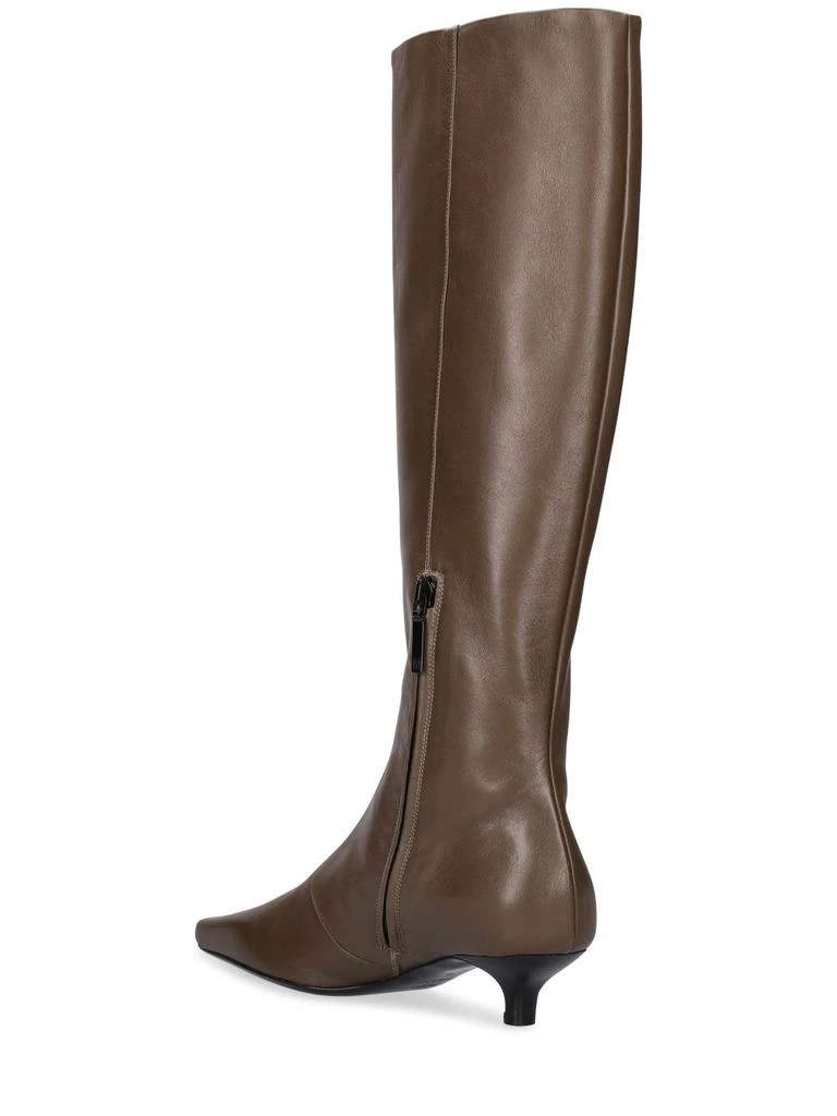 商品Totême|50mm The Slim Leather & Suede Tall Boots,价格¥7749,第3张图片详细描述