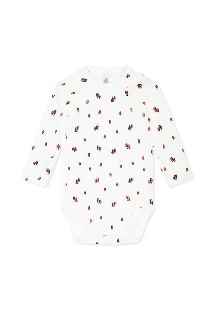 商品PETIT BATEAU|Multicolor Newborn Suit For Baby Boy With Sailboat,价格¥889,第4张图片详细描述
