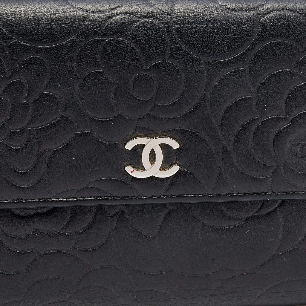 Chanel Black Leather Camellia Flap Wallet 商品