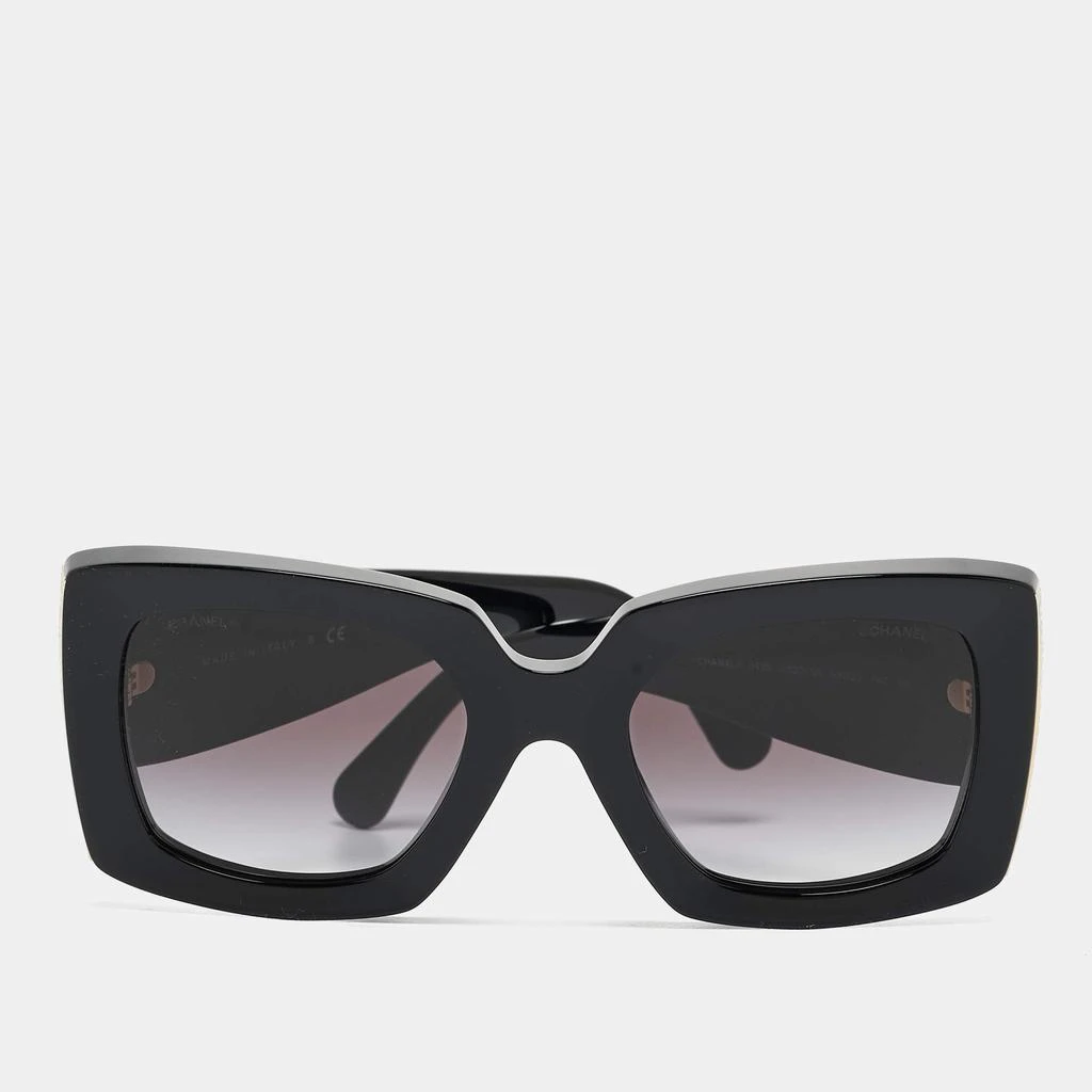 商品[二手商品] Chanel|Chanel Black/Gold Gradient 5435 CC Metal Rectangular Sunglasses,价格¥4267,第1张图片