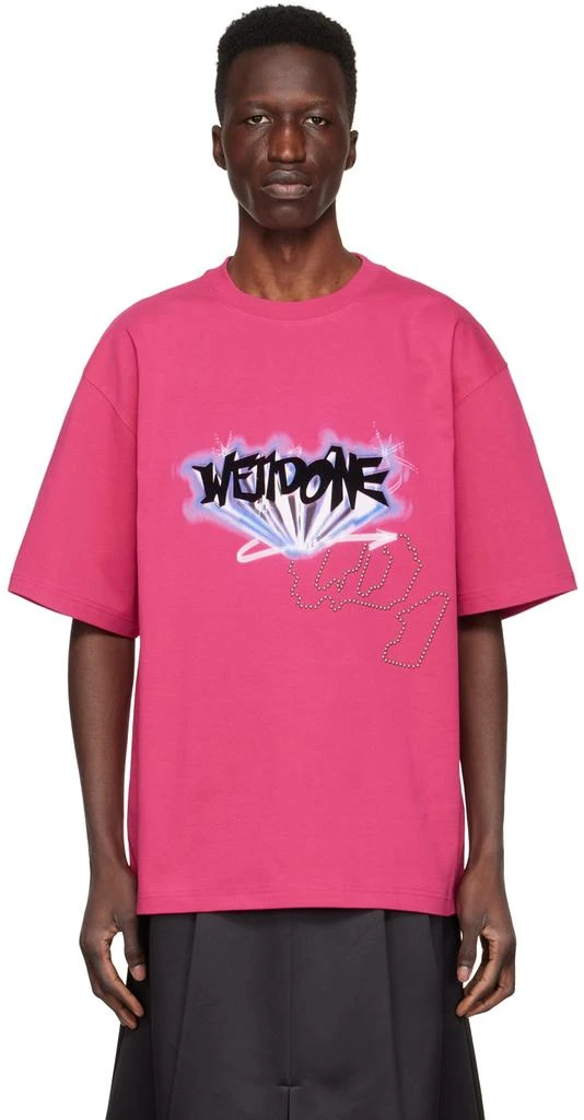 商品We11done|Pink Cotton T-Shirt,价格¥828,第1张图片