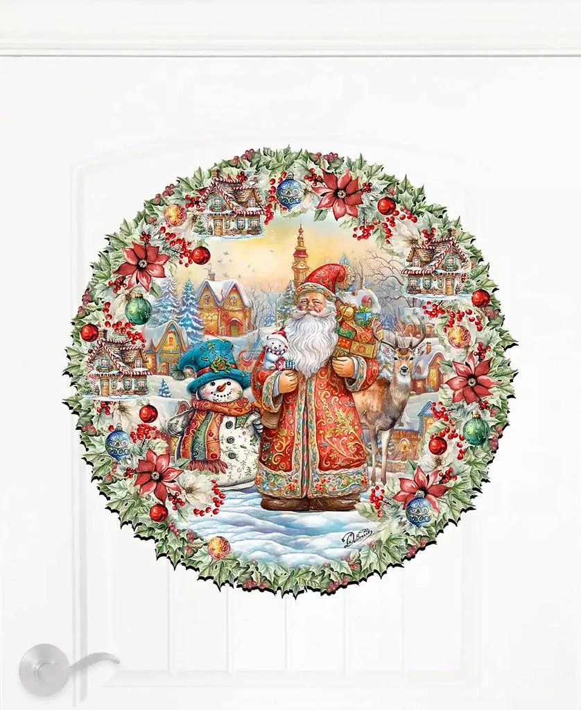 Merry Christmas Wreath Christmas Wooden Wall Decor Door Decor G. DeBrekht 商品