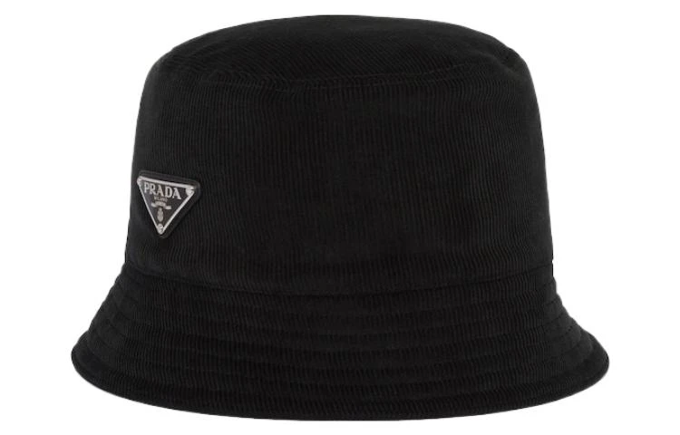 商品[国内直发] Prada|[预售3天]普拉达 三角形微标 棉 渔夫帽 男款 黑色,价格¥3887,第1张图片