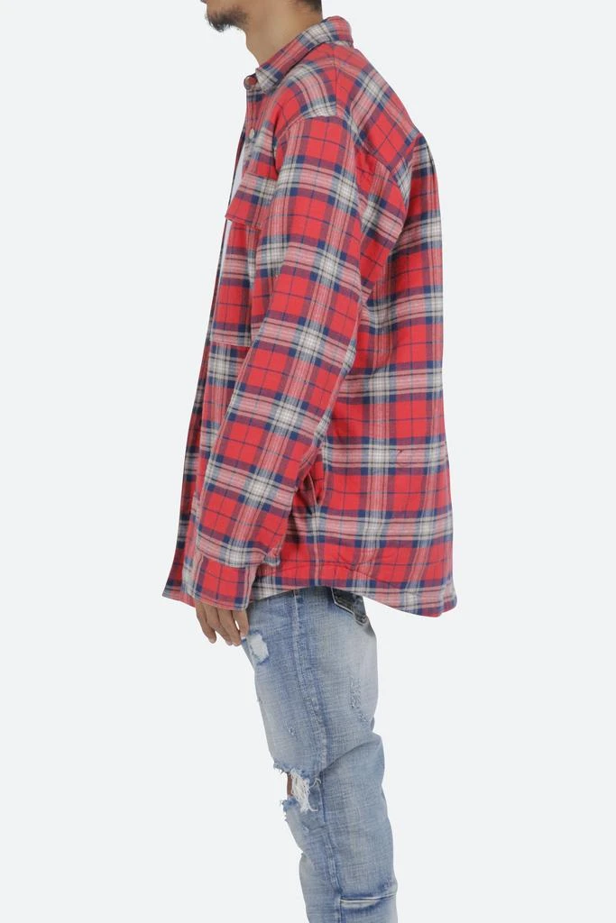 商品MNML|Plaid Work Jacket - Red/Blue,价格¥305,第4张图片详细描述