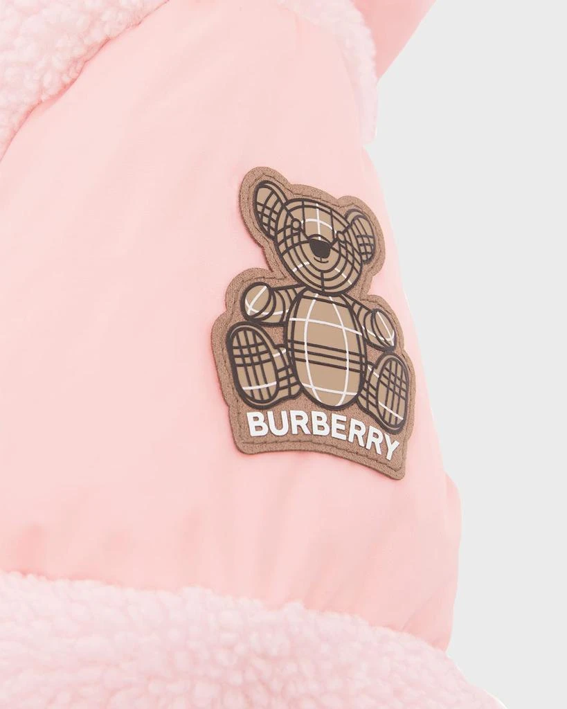 商品Burberry|Girl's Calder Puffer Fleece Jacket, Size 6M-2,价格¥2483,第4张图片详细描述