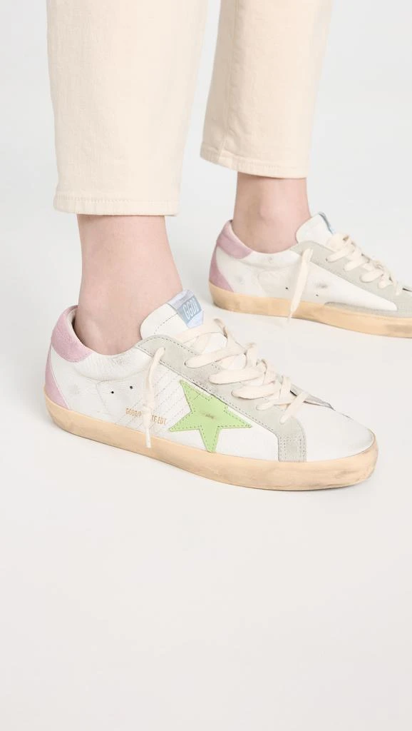 商品Golden Goose|Golden Goose Super-Star 纳帕革鞋面和鞋头皮革运动鞋,价格¥4496,第2张图片详细描述