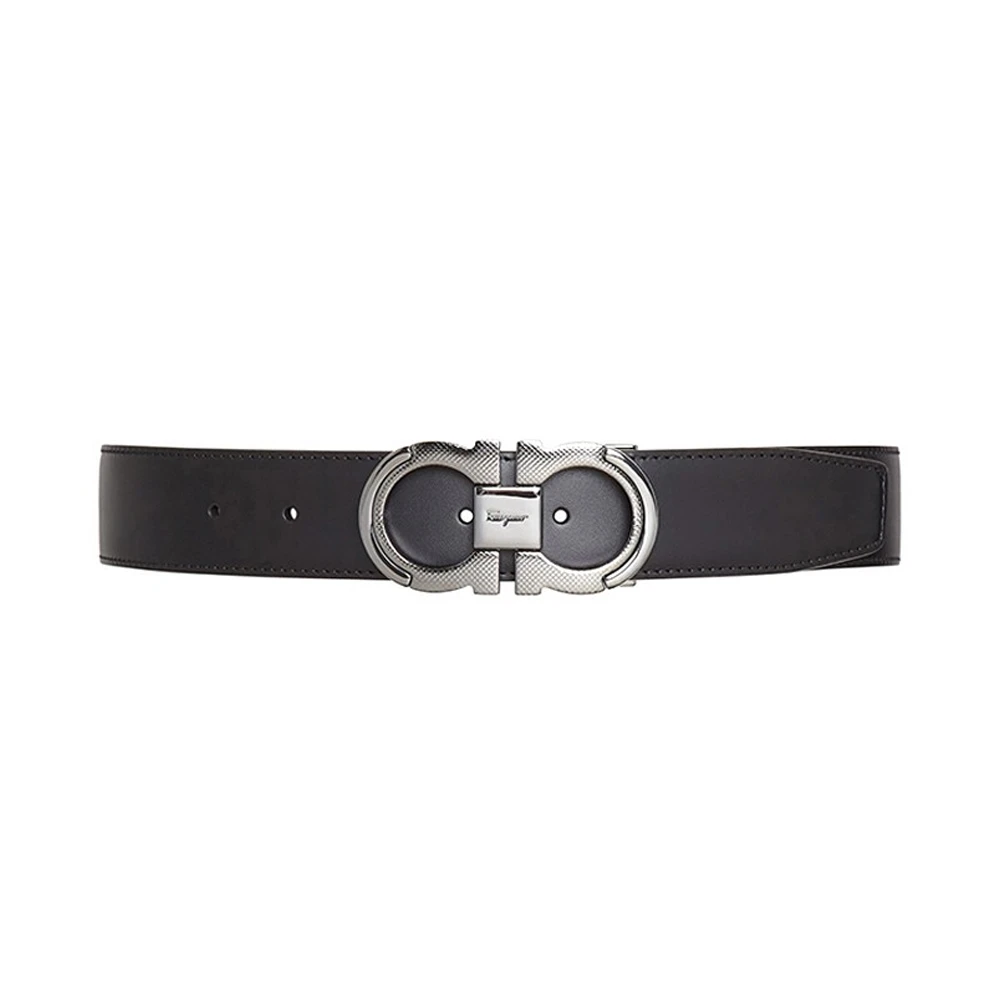 SALVATORE FERRAGAMO 男士黑色小牛皮腰带 67A282-742648【包装随机，部分无包装盒】 商品