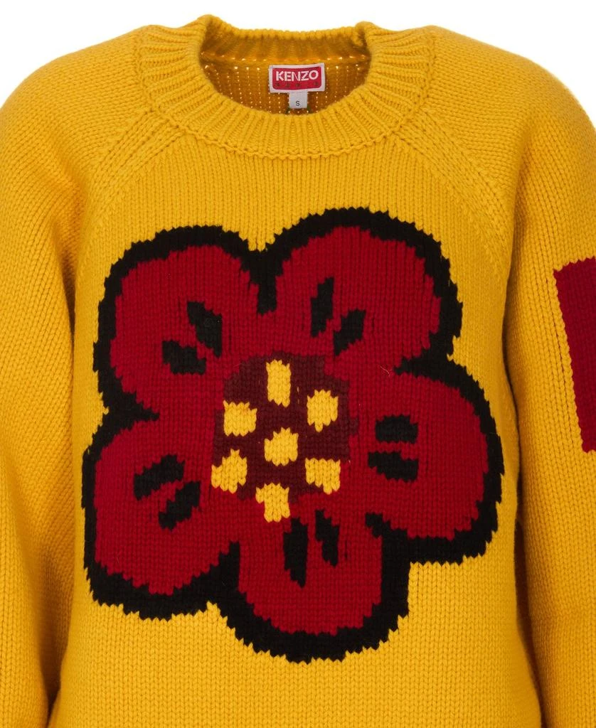 商品Kenzo|Kenzo Flower Intarsia Knitted Crewneck Jumper,价格¥3442-¥4965,第3张图片详细描述