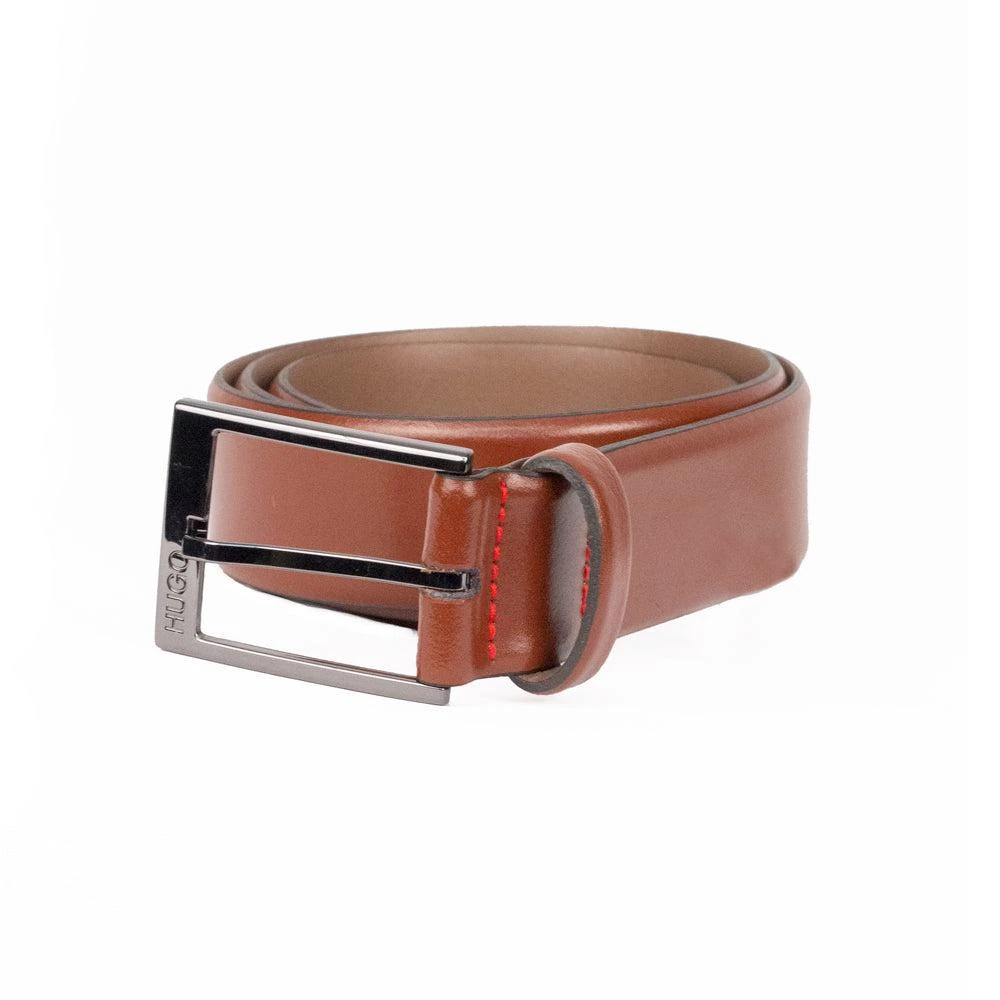 商品Hugo Boss|Hugo Boss Garney Leather Dress Belt Tan,价格¥633,第1张图片