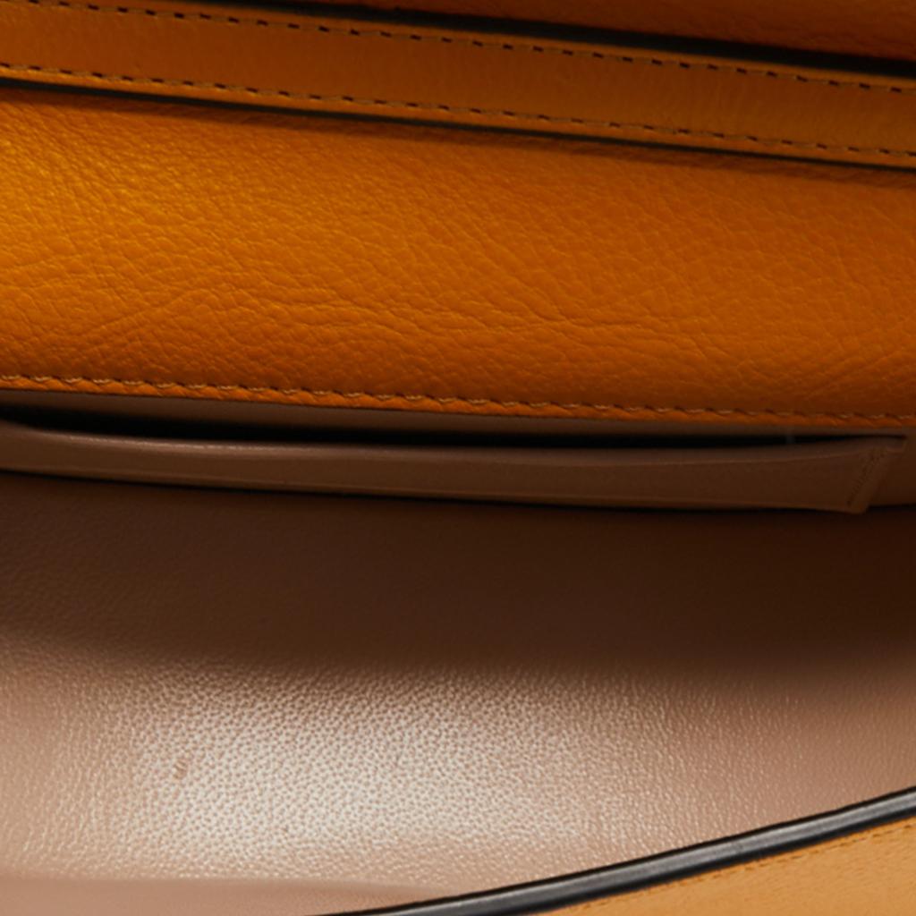 Chloe Mustard Yellow Leather Nile Bracelet Minaudière Crossbody Bag商品第7张图片规格展示