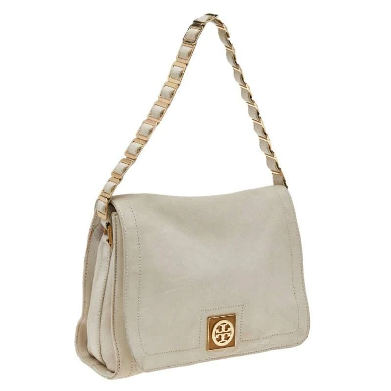 商品[二手商品] Tory Burch|Tory Burch White Leather Chain Link Shoulder Bag,价格¥849,第3张图片详细描述