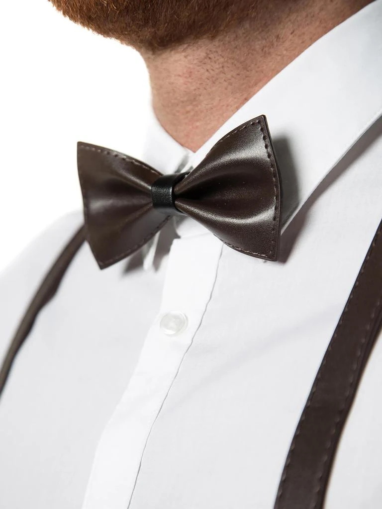 Leather Y-Back Suspenders and Bow Tie Set 商品