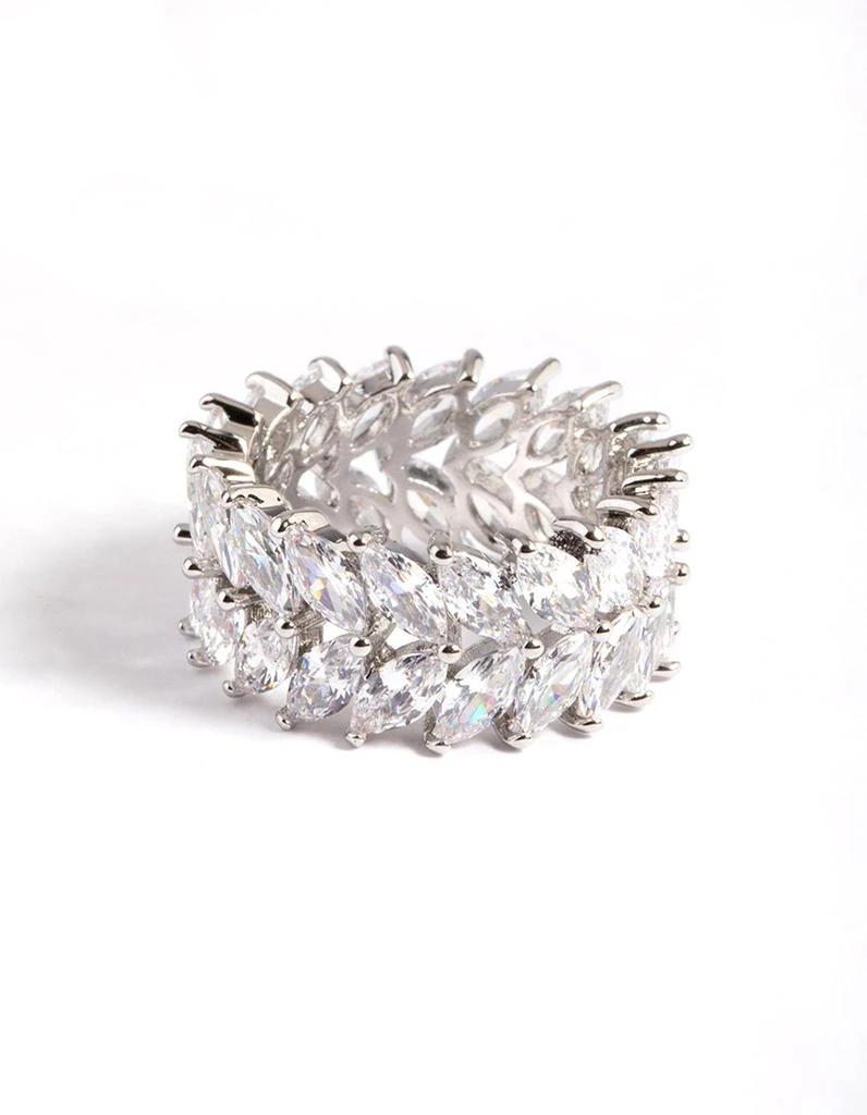商品Lovisa|Diamond Simulants Rhodium Marquise Statement Ring,价格¥230,第1张图片