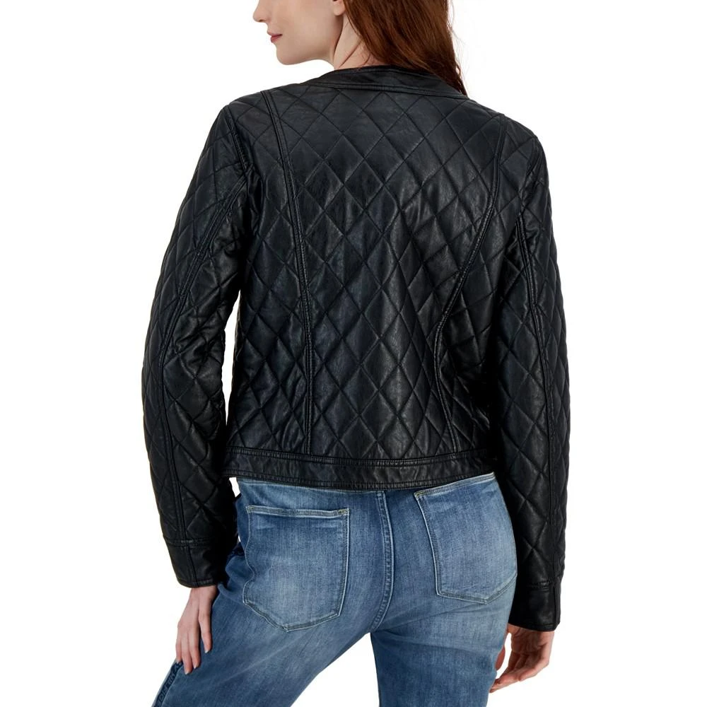 商品Tommy Hilfiger|Women's Quilted Faux-Leather Jacket,价格¥738,第2张图片详细描述
