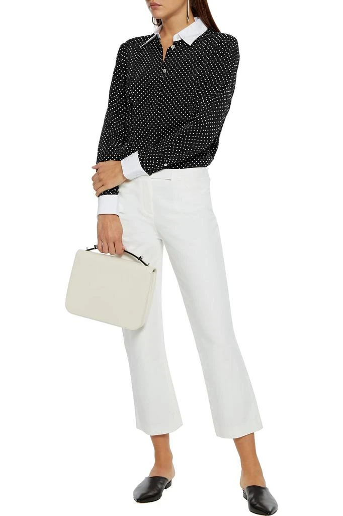 商品Theory|Stretch-cotton twill kick-flare pants,价格¥738,第4张图片详细描述