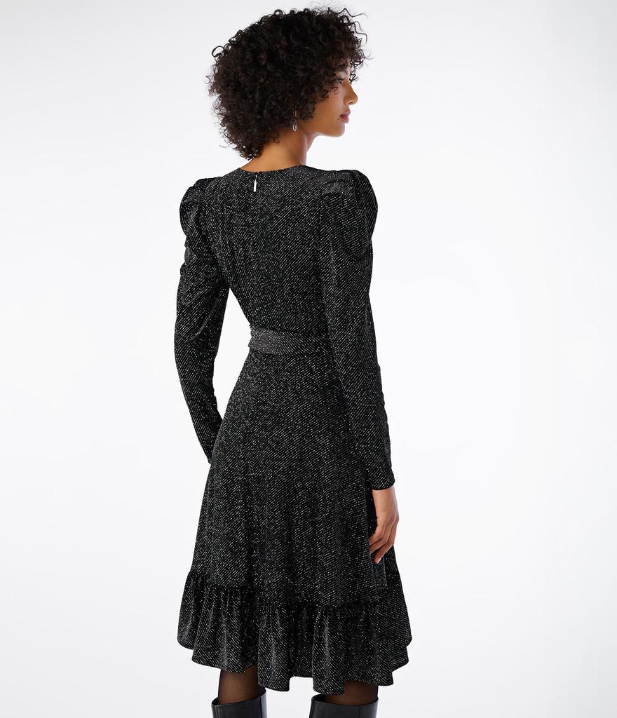 商品Karl Lagerfeld Paris|GLITTER VELVET MIDI DRESS,价格¥1398,第4张图片详细描述