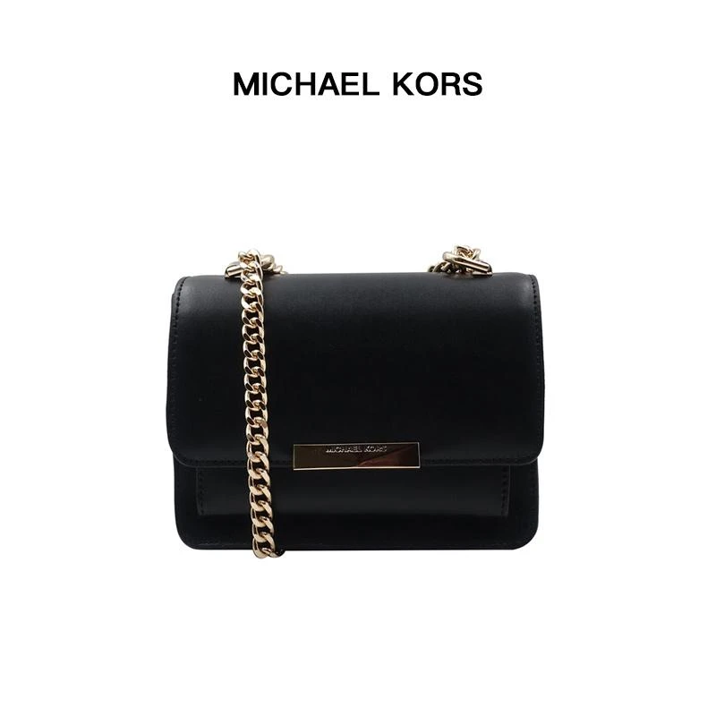 商品[国内直发] Michael Kors|MK 女包 迈克·科尔斯（MICHAEL KORS）送女友专柜款 JADE系列 黑色 小号 单肩斜挎包 32S9GJ4C0L BLACK,价格¥1271,第1张图片