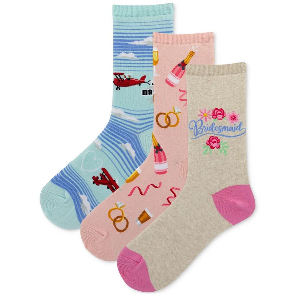 商品Hot Sox|Women's 3-Pk. Printed Crew Socks,价格¥125,第1张图片