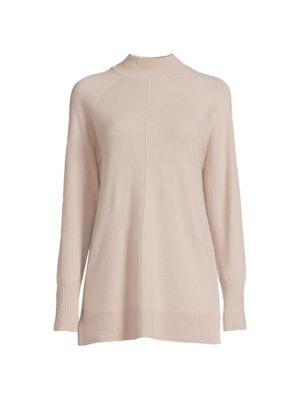 Ribbed Trim Mockneck Cashmere Sweater商品第4张图片规格展示