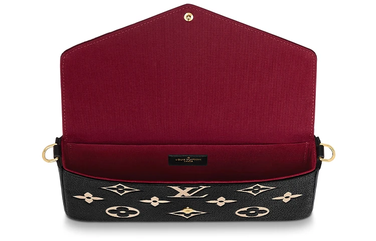 商品[国内直发] Louis Vuitton|Pochette Félicie 信封式构型标志性徽标压纹 软粒��面牛皮革 三合一链条包手拿包斜挎包单肩包 女款 黑色,价格¥14907,第6张图片详细描述