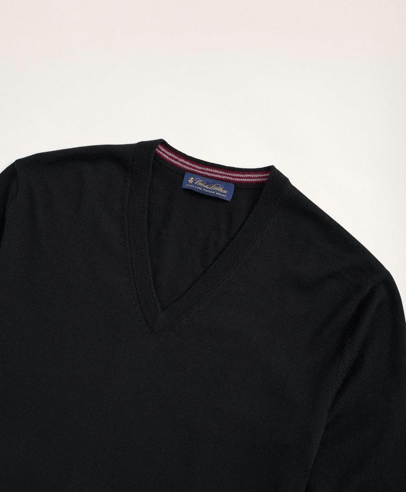 Big & Tall Merino Wool V-Neck Sweater商品第2张图片规格展示