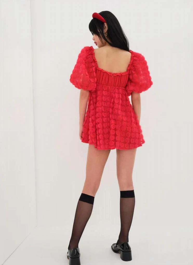 商品For Love & Lemons|Hannah Mini Dress In Red Floral,价格¥1439,第3张图片详细描述