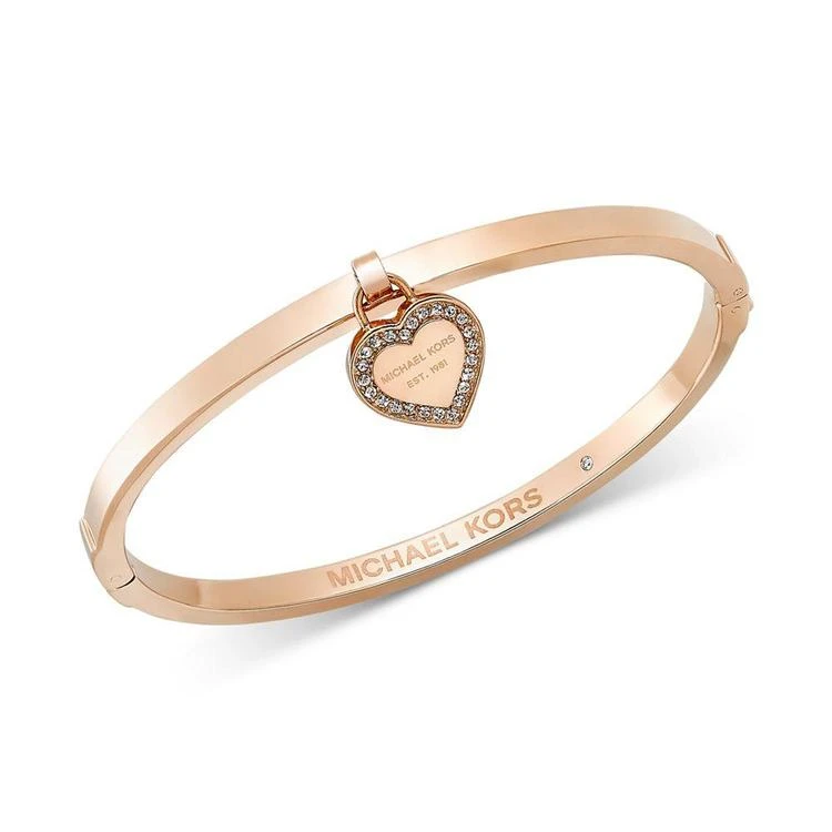 商品Michael Kors|Gold-Tone Bangle with MK Charm,价格¥324,第2张图片详细描述