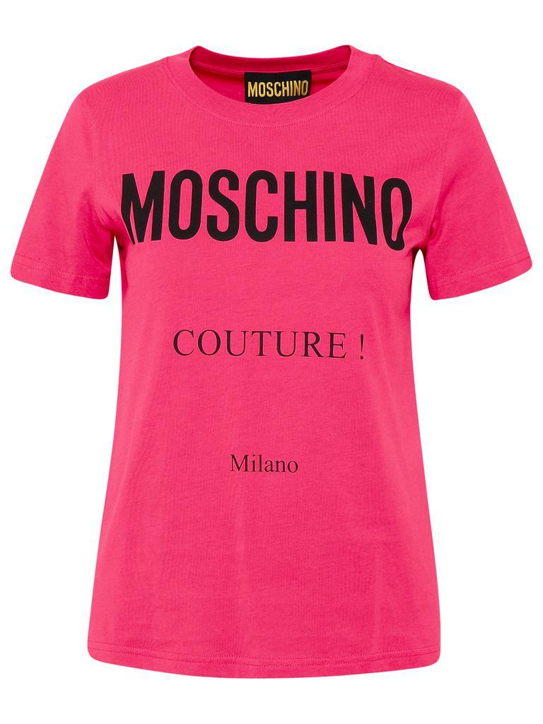 商品Moschino|FUCHSIA COTTON MOSCHINO COUTURE T-SHIRT,价格¥760,第1张图片