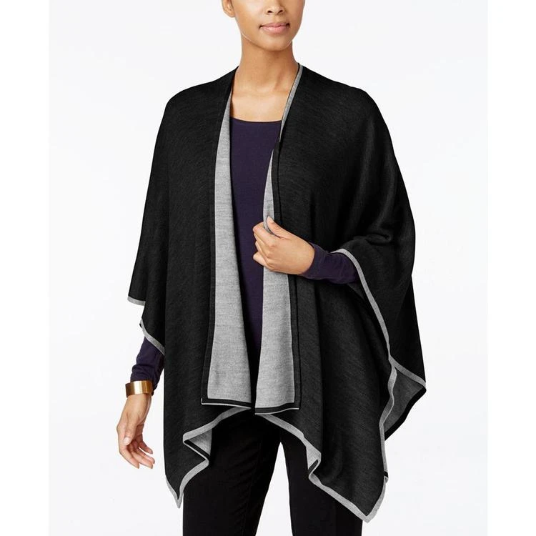 商品Charter Club|Tipped Knit Reversible Poncho, Created for Macy's,价格¥199,第1张图片