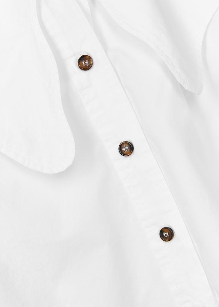 商品Ganni|White cotton-poplin shirt,价格¥999,第7张图片详细描述