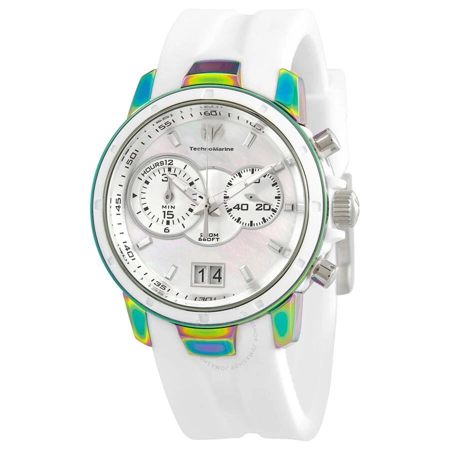 商品TechnoMarine|Technomarine Chronograph Quartz Mother of Pearl Dial Ladies Watch TM-615021,价格¥673,第1张图片