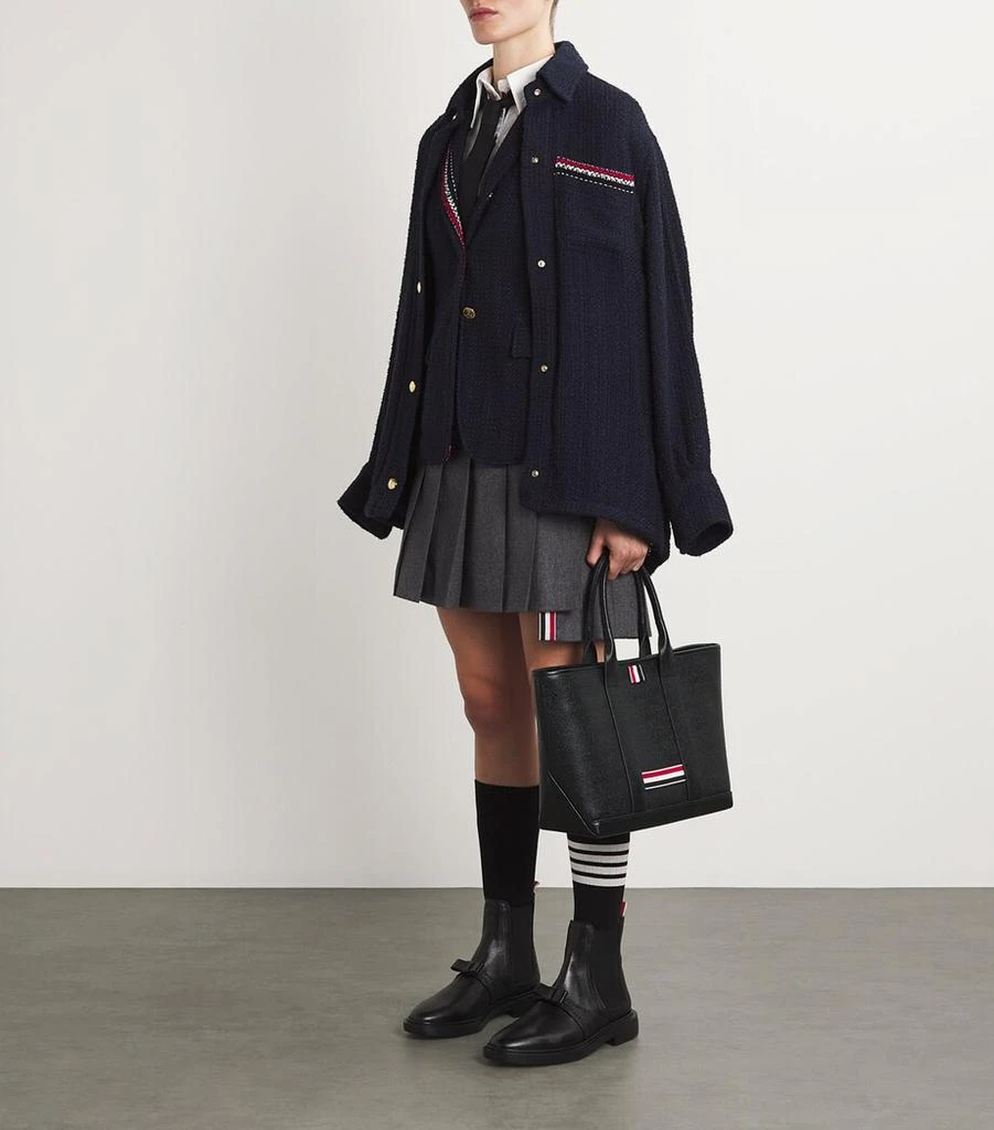 商品Thom Browne|Small Leather Tool Tote Bag,价格¥9451,第5张图片详细描述