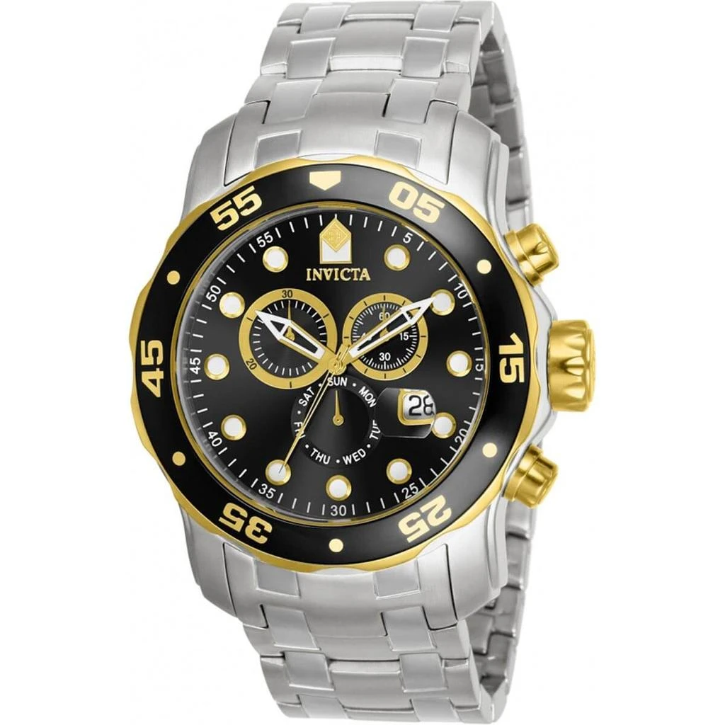 商品Invicta|Invicta Men's Chronograph Watch - Pro Diver Black Dial Bracelet | 80039,价格¥707,第1张图片
