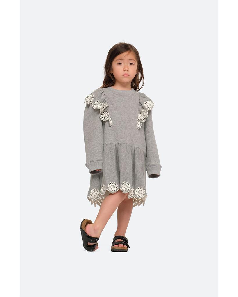 Girls' Blaine Embroidered Long Sleeve Combo Dress - Little Kid, Big Kid商品第7张图片规格展示