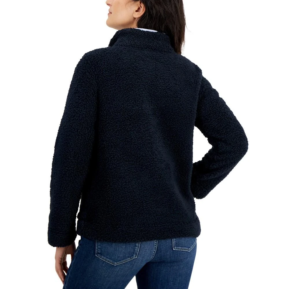 商品Tommy Hilfiger|Women's 1/4-Zip Sherpa Logo Pullover,价格¥228,第2张图片详细描述