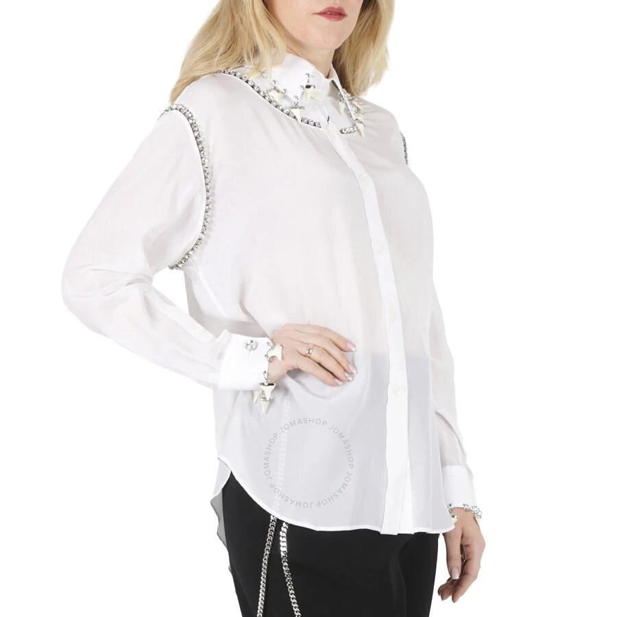 商品Burberry|Optic White Optic White Crystal Embellished Silk Shirt,价格¥1332,第2张图片详细描述