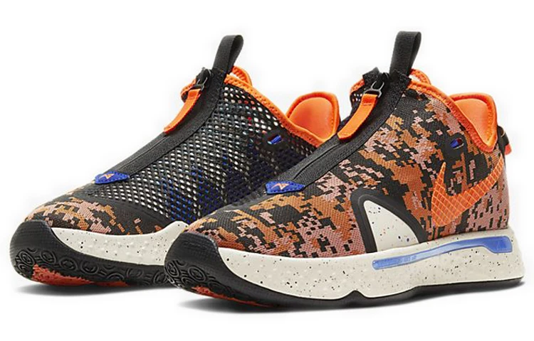 商品[国内直发] NIKE|PG 4 PCG EP 泡椒4 时尚百搭 减震防滑耐磨 低帮 实战篮球鞋 男款 黑橙 国内版,价格¥659,第4张图片详细描述