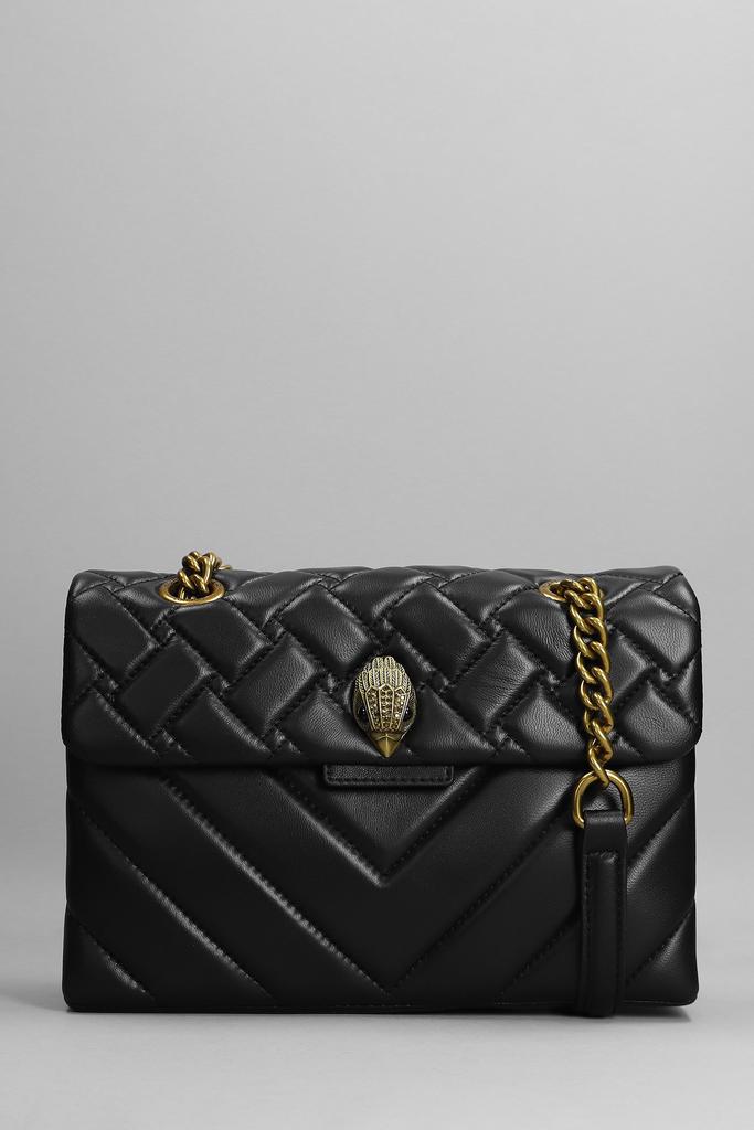 Kurt Geiger Kensington X Shoulder Bag In Black Leather商品第1张图片规格展示